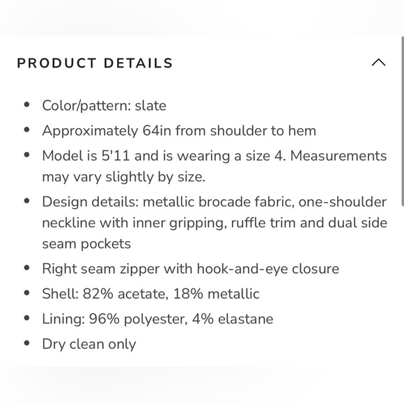 NWT Aidan Mattox One Shoulder Metallic Ball Gown Size 2 - Picture 4 of 4